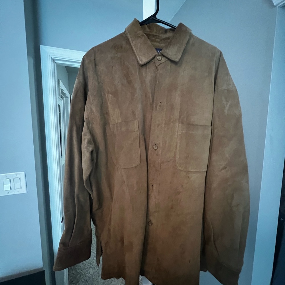 TODAY’S MAN SUEDE LONG SLEEVE SHIRT